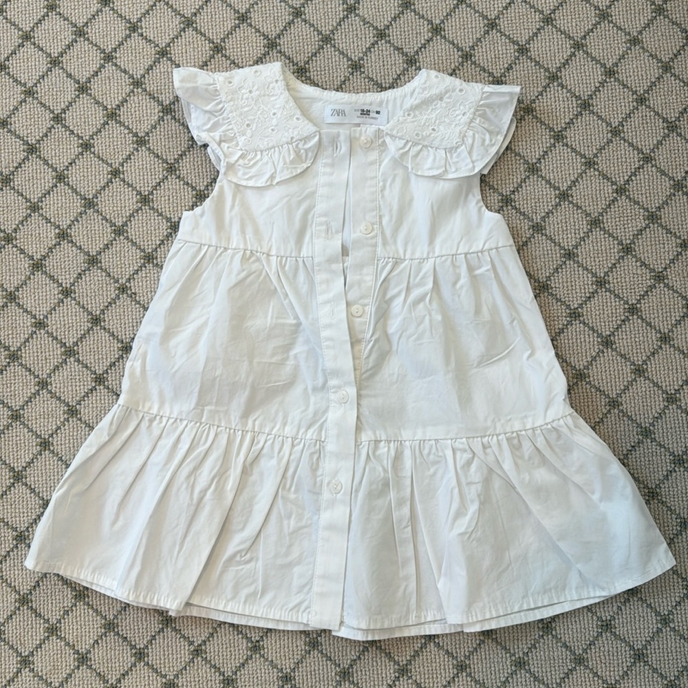 Zara kids white summer dress, Size 18-24 months. Great condition